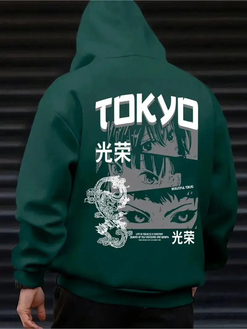mens tokyo graphic hoodie soft polyester loose fit black - Temu mens tokyo graphic hoodie soft polyester loose fit black - Temu